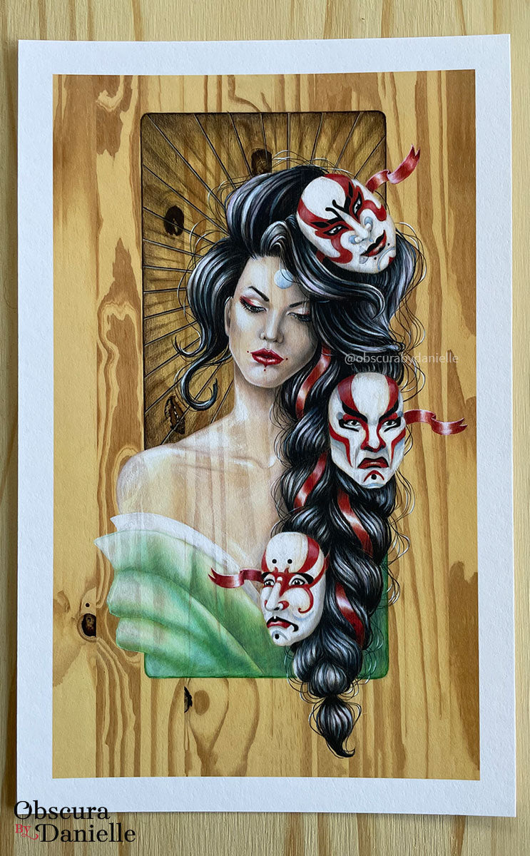 "Tangled Thoughts I: Kabuki" Limited Edition Print