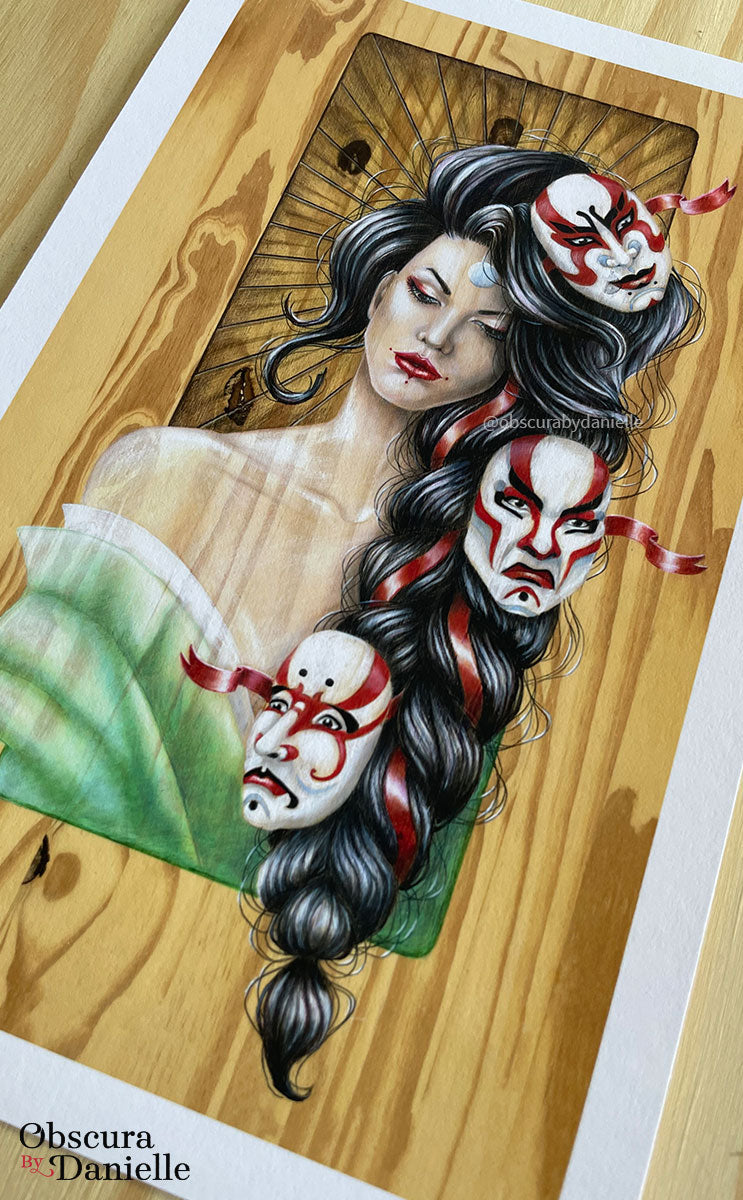 "Tangled Thoughts I: Kabuki" Limited Edition Print